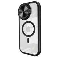 Newface iPhone 15 Pro Max Kılıf Teleskop Lens Magsafe Silikon Kapak - Siyah