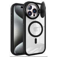 Newface iPhone 15 Pro Max Kılıf Teleskop Lens Magsafe Silikon Kapak - Siyah