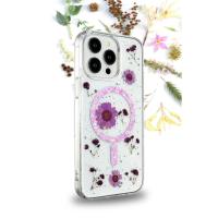 Newface iPhone 14 Pro Kılıf Daisy Simli Magsafe Kapak - Mavi