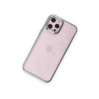 Newface iPhone 12 Pro Max Kılıf Coco Deri Silikon Kapak - Pudra