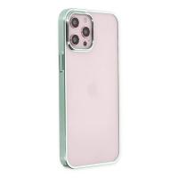 Newface iPhone 12 Pro Max Kılıf Coco Deri Silikon Kapak - Pudra