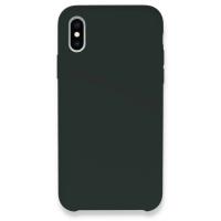 Newface iPhone XS Max Kılıf Lansman Legant Silikon - Koyu Yeşil