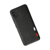 Newface Realme C11 Kılıf Loop Deri Silikon - Siyah