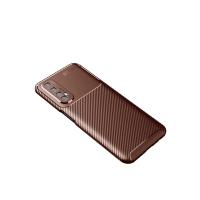 Newface Realme 7 Kılıf Auto Focus Karbon Kapak - Kahverengi