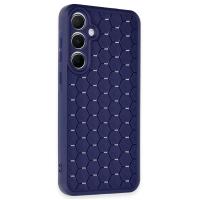 Newface Samsung Galaxy A25 5G Kılıf Petek Silikon Kapak - Lacivert