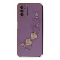 Newface Samsung Galaxy A03S Kılıf Esila Silikon - Mor