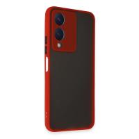 Newface Vivo Y17S Kılıf Montreal Silikon Kapak - Kırmızı