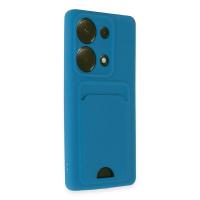 Newface Xiaomi Redmi Note 13 Pro 4G Kılıf Kelvin Kartvizitli Silikon - Mavi