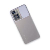 Newface Xiaomi Redmi Note 11T Kılıf Palm Buzlu Kamera Sürgülü Silikon - Lila