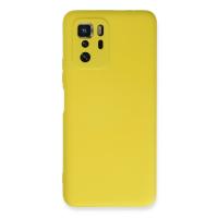 Newface Xiaomi Poco X3 GT Kılıf Nano içi Kadife Silikon - Sarı