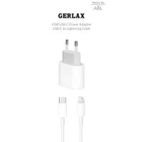 GERLAX 25W PD Hızlı Şarj Aleti Type-C to Lightning Kablolu