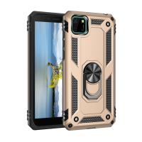 Newface Huawei Y5P Kılıf Sofya Yüzüklü Silikon Kapak - Gold
