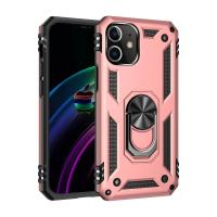 Newface iPhone 12 Kılıf Sofya Yüzüklü Silikon Kapak - Rose