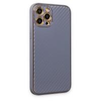 Newface iPhone 12 Pro Kılıf Coco Karbon Silikon - Gri