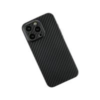 Newface iPhone 13 Pro Kılıf Karbon PP Silikon - Siyah