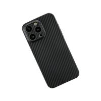 Newface iPhone 13 Pro Kılıf Karbon PP Silikon - Siyah