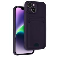 Newface iPhone 14 Kılıf Kelvin Kartvizitli Silikon - Derin Mor
