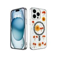 Newface iPhone 15 Pro Max Kılıf Daisy Simli Magsafe Kapak - Siyah