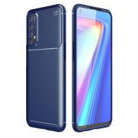 Newface Realme 7 Kılıf Auto Focus Karbon Kapak - Lacivert