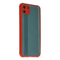 Newface Realme C11 Kılıf Miami Şeffaf Silikon - Kırmızı