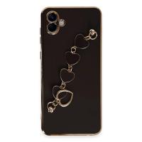 Newface Samsung Galaxy A04E Kılıf Esila Silikon - Siyah
