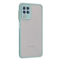 Newface Samsung Galaxy A22 Kılıf Montreal Silikon Kapak - Turkuaz