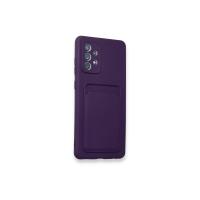 Newface Samsung Galaxy A53 5G Kılıf Kelvin Kartvizitli Silikon - Derin Mor