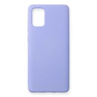 Newface Samsung Galaxy A71 Kılıf Nano içi Kadife Silikon - Lila