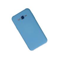 Newface Samsung Galaxy J7 Kılıf Nano içi Kadife Silikon - Mavi