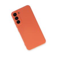 Newface Samsung Galaxy S22 Kılıf Nano içi Kadife Silikon - Turuncu