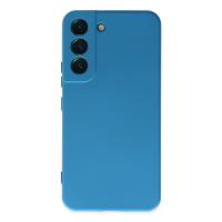 Newface Samsung Galaxy S22 Kılıf Nano içi Kadife Silikon - Mavi