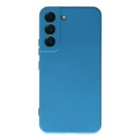 Newface Samsung Galaxy S22 Kılıf Nano içi Kadife Silikon - Mavi