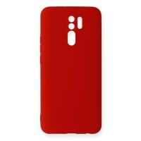 Newface Xiaomi Redmi 9 Kılıf Nano içi Kadife Silikon - Kırmızı