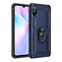 Newface Xiaomi Redmi 9A Kılıf Sofya Yüzüklü Silikon Kapak - Lacivert