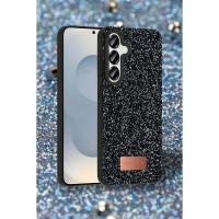 Onegif Samsung Galaxy S25 Bright Simli Kapak - Gold